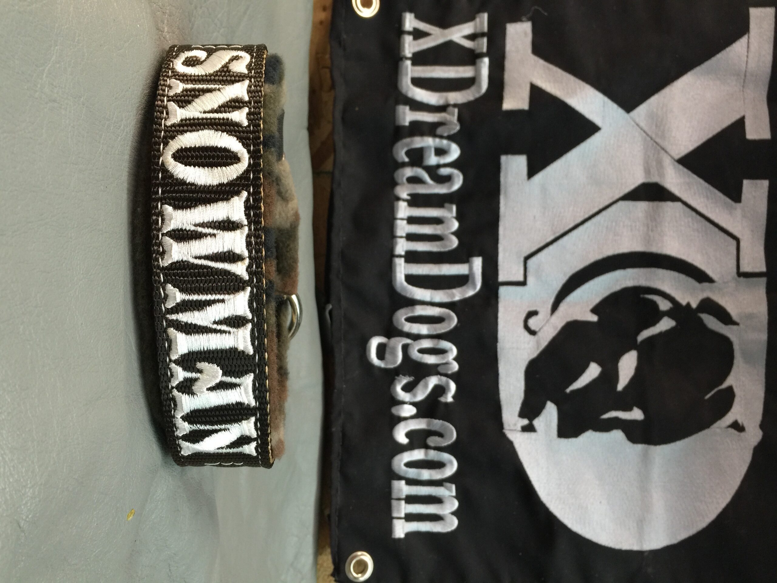 Custom 2" Nylon Embroidered Fleece-Lined Dog Collars