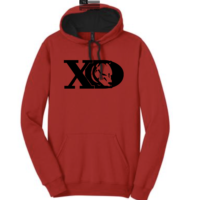 XD Logo Hoodie Red and Black