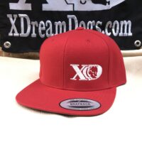 XD Flatbill Snapback Red and White