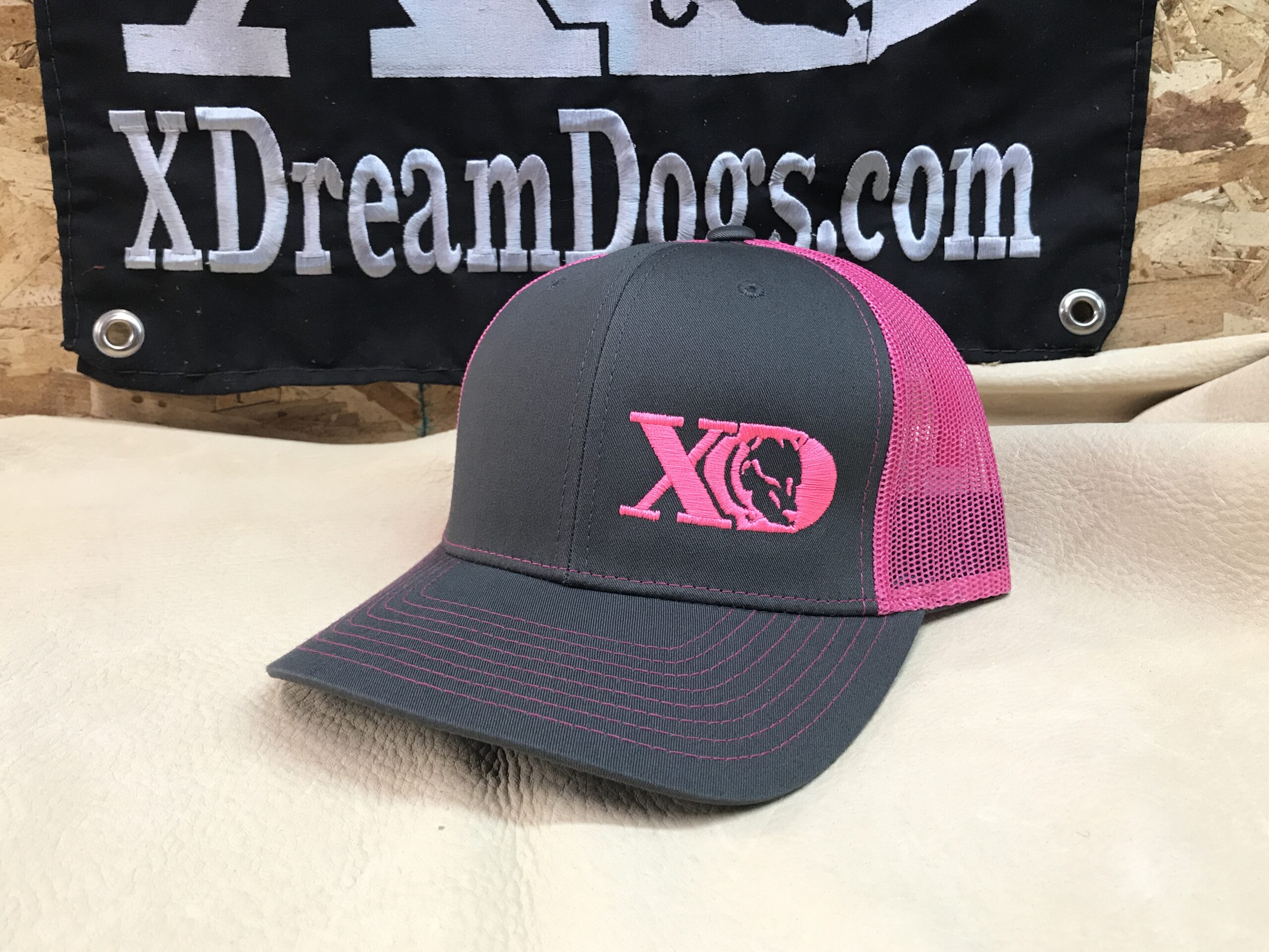 XD Trucker Snapback Grey and Hot Pink