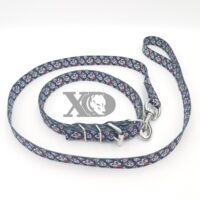 1" Nylon Collar/Lead Set- Single Ply Sugar Bull, Black Stitch, Neck Size 18-22"