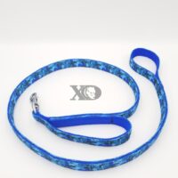 Nylon Lead with Traffic Handle- OP Blue Camo Outer, Royal Blue Inner, Black Thread