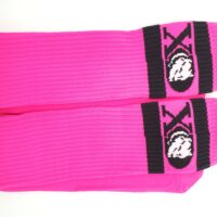 XD Retro Hot Pink Black Striped Socks