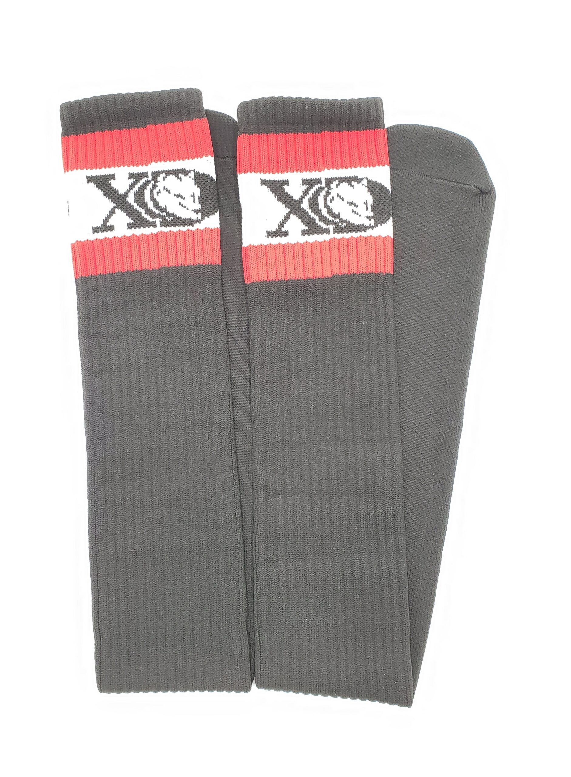 XD Retro Black Red Striped Socks