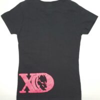 XD Logo T-shirt Black and Hot Pink Hip