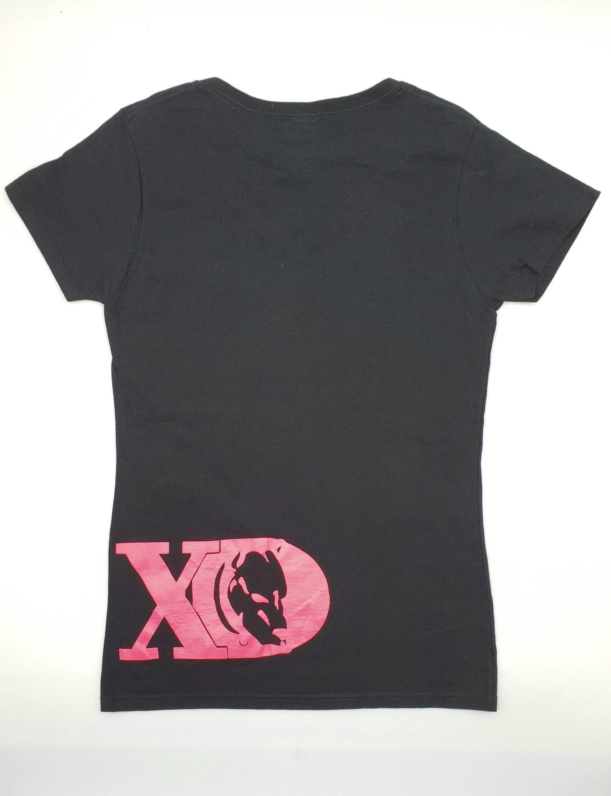 XD Logo T-shirt Black and Hot Pink Hip