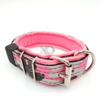 1.5" Fleece-Lined Collar, OP Camo Pink Outer, Black Inner, Pink Fleece, Black Stitch, Neck Size 15-20"