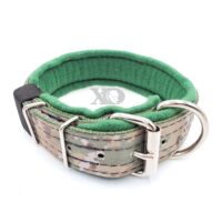 1.5" Fleece-Lined Collar, Quadra Camo Outer, Olive Drab Inner, Green Fleece, Black Stitch, Neck Size 16-21"