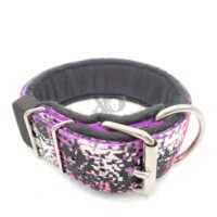 2" Fleece-Lined Collar, Digital Purple Camo Outer, Purple Inner, Black Fleece, Black Stitch, Neck Size 16-21"