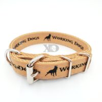 1" Wide Working Dogs Shepherd Collar, Grey Stitch, Neck Size 10-14