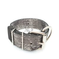 2" Nylon Collar- Digital Camo Dark Outer, Black Inner, Black Stitch, Neck Size 13-18"