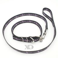 The Spike Collar/Lead Set- Barbed Wire Single-Ply, Neck Size 18-22"