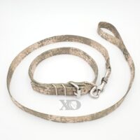 1" Nylon Collar/Lead Set- Single Ply Digital Camo Desert, Black Stitch, Neck Size 18-22"