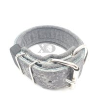 2" Fleece-Lined Collar, Digital Camo Dark Outer, Grey Inner, Grey Fleece, Black Stitch, Neck Size 15-20"