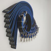 1.5" Wide Kennel Pack, Black Outer, Royal Blue Inner, Blue Stitch, Size 13-18"