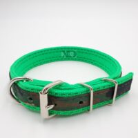 1" Wide Collar, Hot Green Outer, Camouflage Stripe, Black Stitch, Neck Size 15-19"