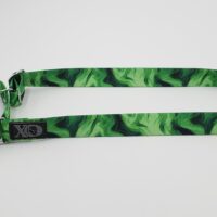 1" Wide Nylon Martingale, Liquid Green, Stainless Steel Hardware, Size Large