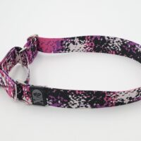 1.5" Wide Nylon Martingale, Digital Pink Camo, Stainless Steel Hardware, Size Medium