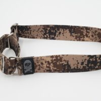 1.5" Wide Nylon Martingale, Digital Camo Desert, Stainless Steel Hardware, Size Medium