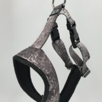 2" Nylon Fleece-Lined Harness, Digital Dark Camo, Black Fleece, Size Small