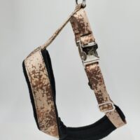 2" Nylon Fleece-Lined Harness, Digital Desert Camo with Black Fleece, Aluminum Buckles, Size Small