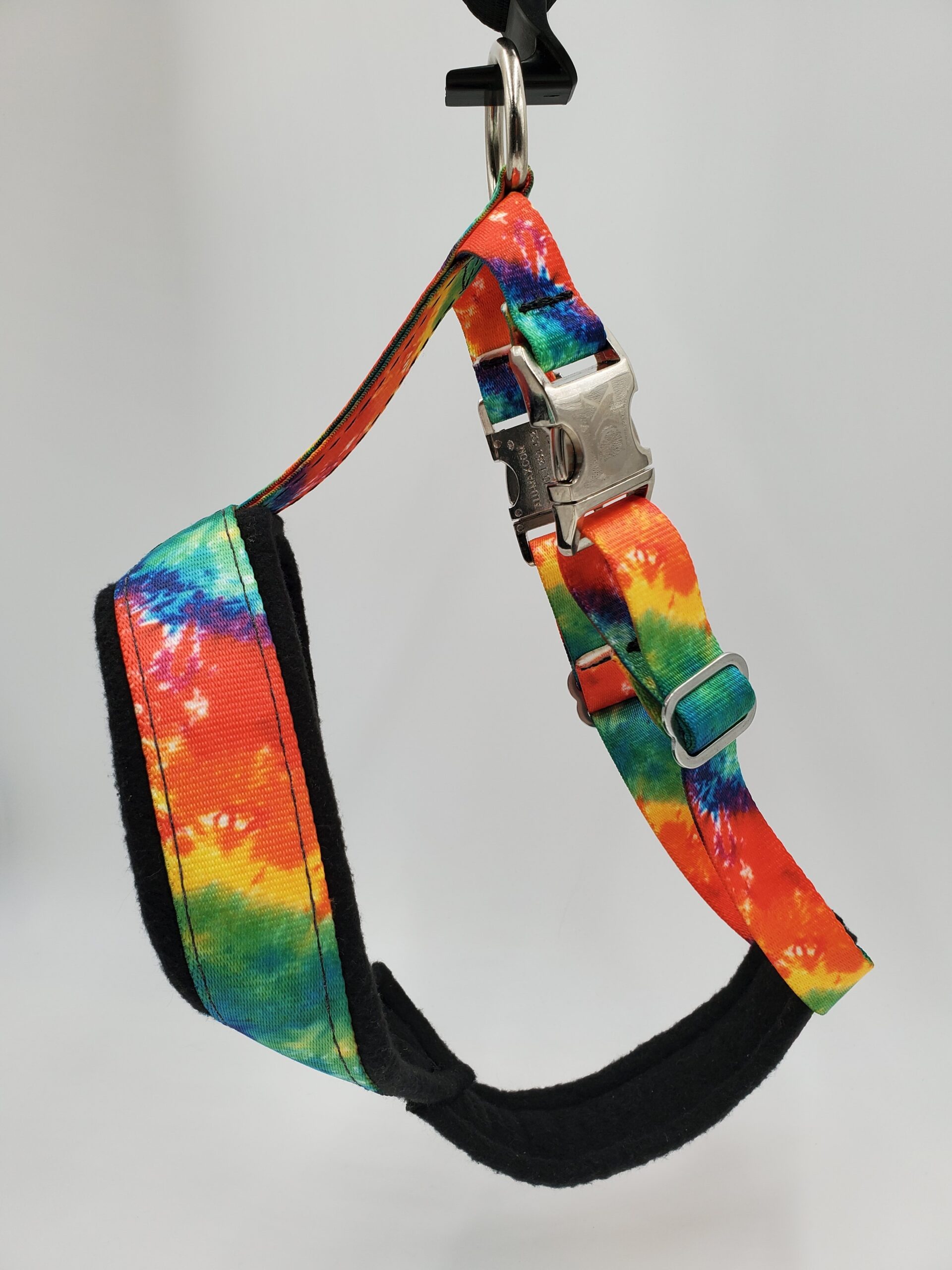 The Marley Harness, Tie Dye with Black Fleece, Size Small