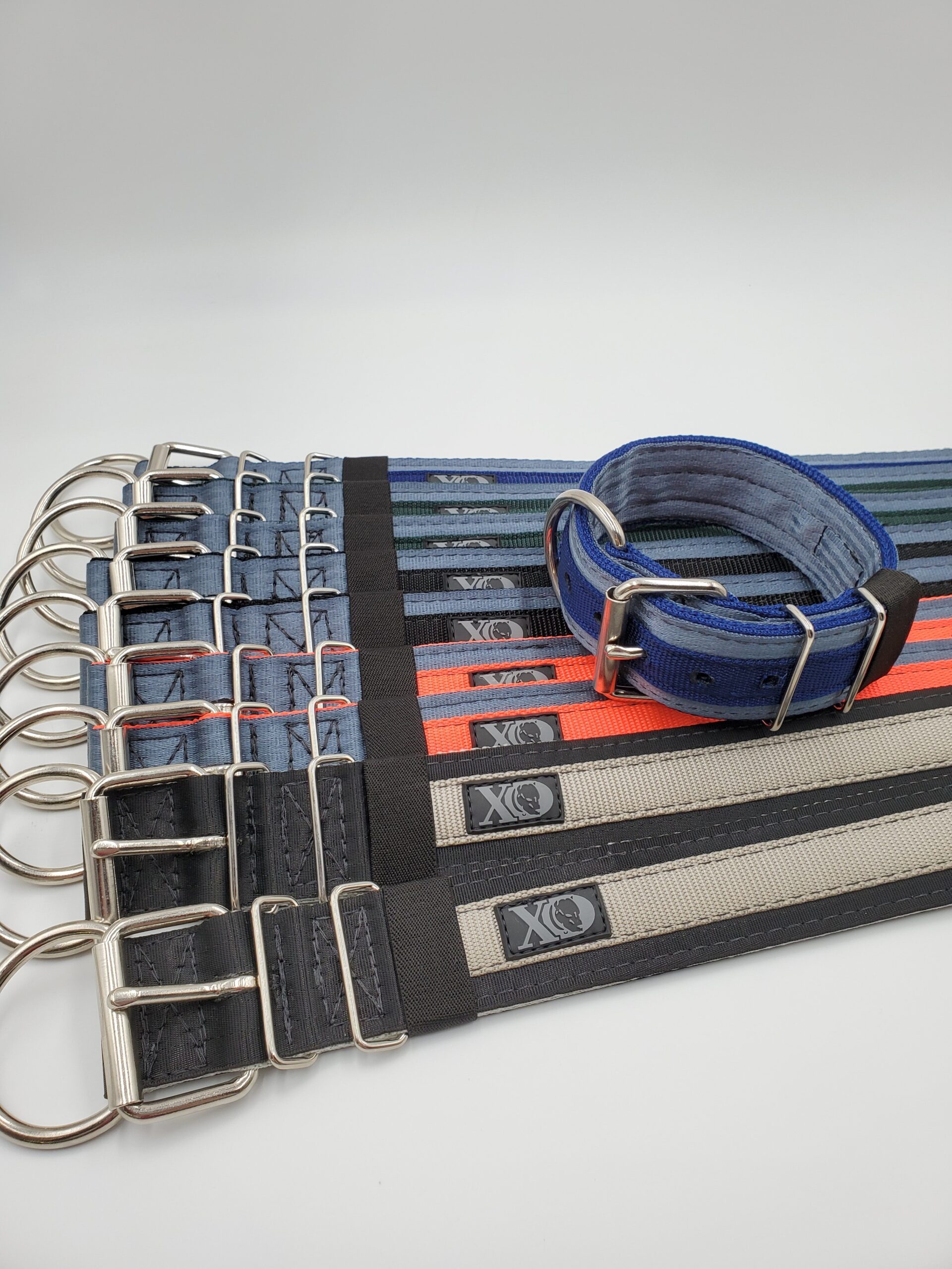 2" Wide Kennel Pack, Seat Belt Outer, Various Colors, Black Stitch, Size 14-19"