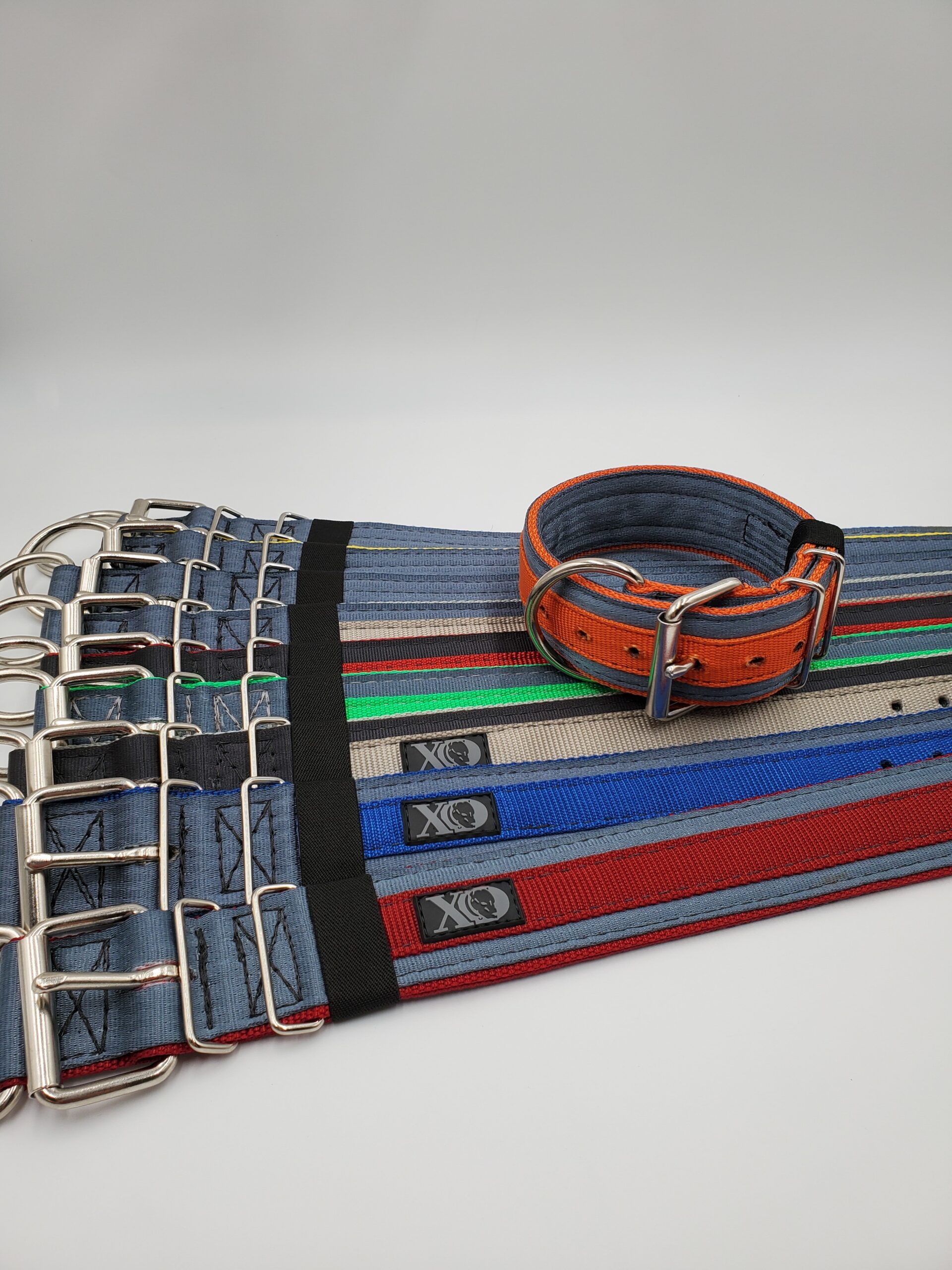 2" Wide Kennel Pack, Seat Belt Outer, Various Colors, Black Stitch, Size 14-19"
