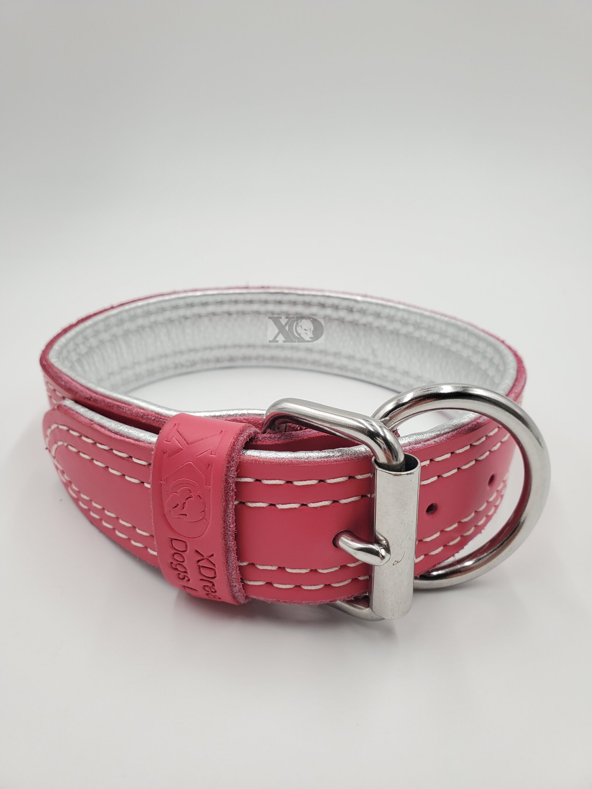 2" Latigo Leather Collar Deerskin Lined - Image 3