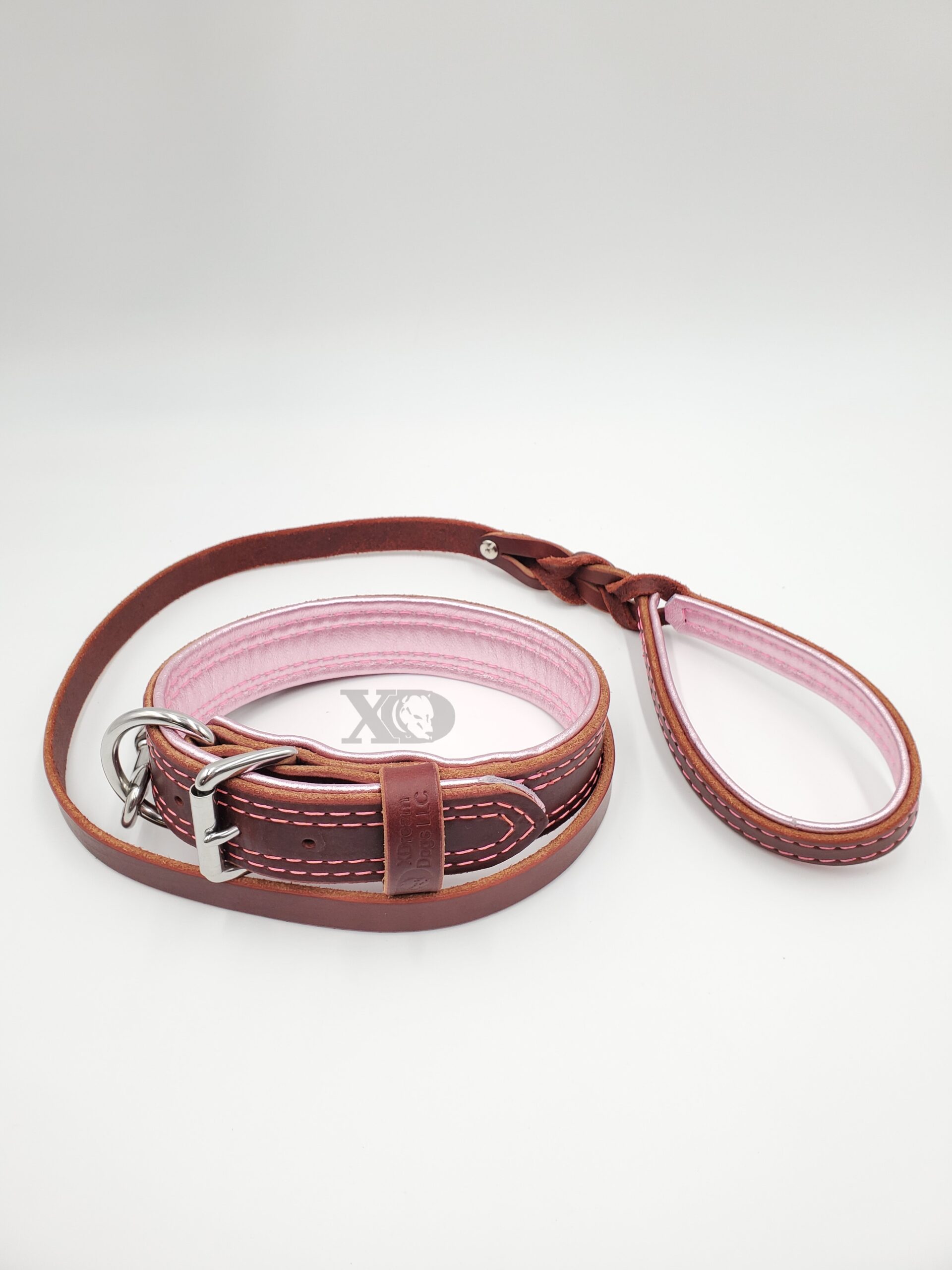 1.5" Latigo Leather Collar Deerskin Lined - Image 7