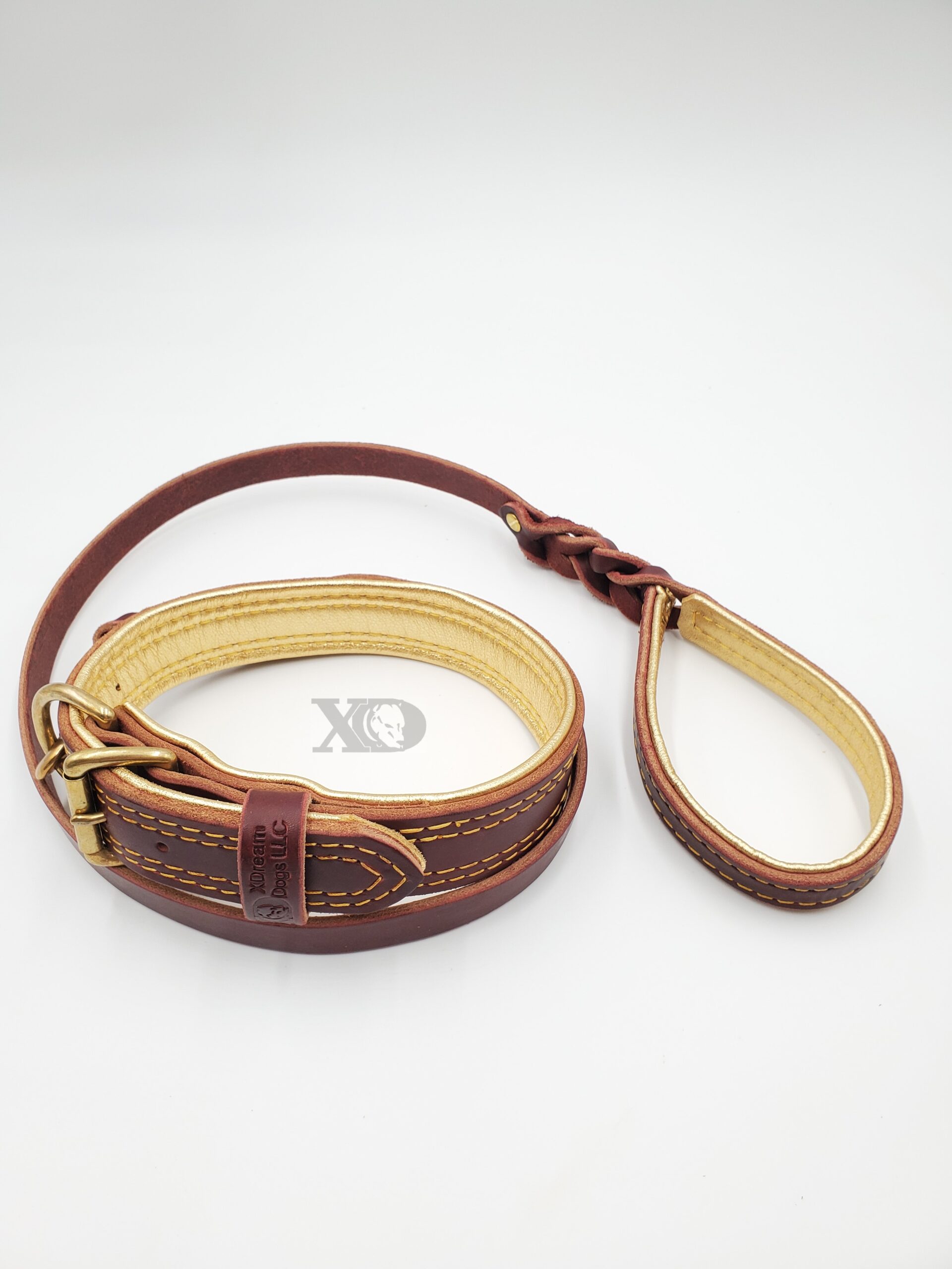 1.5" Latigo Leather Collar Deerskin Lined - Image 5