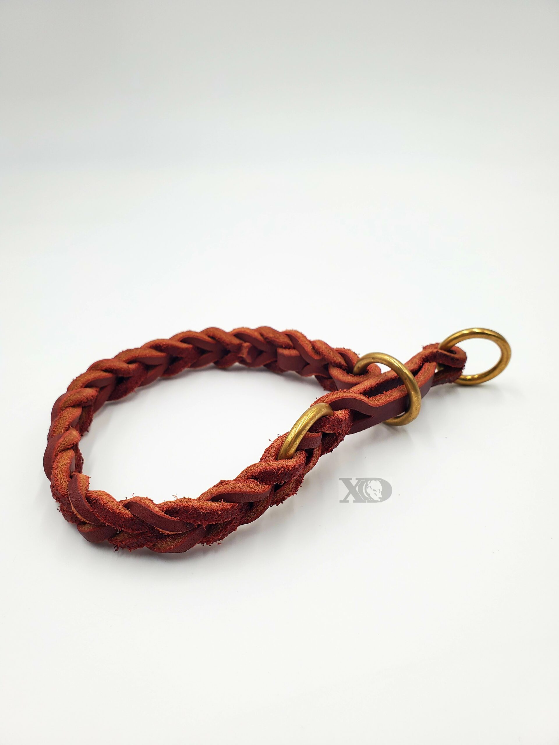 Custom Braided Latigo Leather Choker/Slip Collar