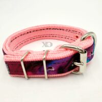 1" Wide Collar, Pink with Liquid Purple Stripe, Neck Size 10-14"