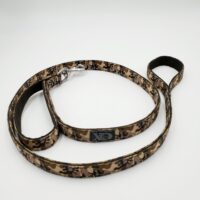 5 Ft. Nylon Lead with Traffic Handle- OP Camo Brown Outer, Brown Inner, Black Thread, Stainless Steel