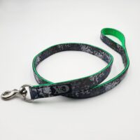 4 Ft. Nylon Lead - Digital Blue Camo Outer, Hot Green Inner, Black Thread, Stainless Steel