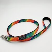 4 Ft. Nylon Lead - Tie Dye Outer, Black Inner, Black Thread, Stainless Steel