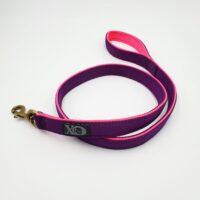 4 Ft. Nylon Lead - Purple Outer, Hot Pink Inner, Black Thread, Solid Brass