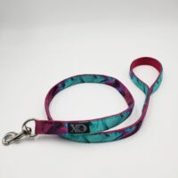 4 Ft. Nylon Lead - Liquid Purple Outer, Raspberry Inner, Black Thread, Stainless Steel Hardware