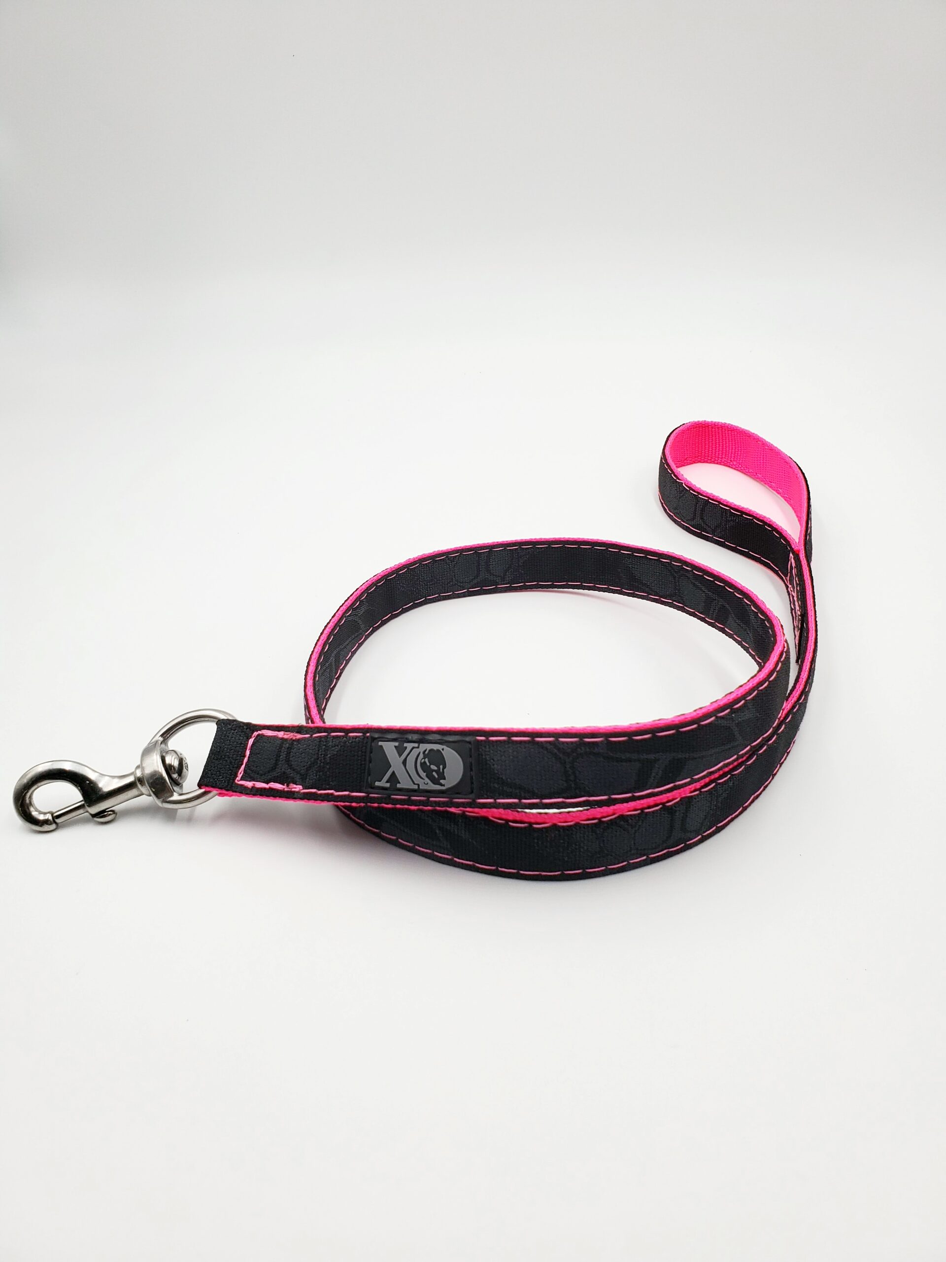 4 Ft. Nylon Lead - Kryptek Typhon Outer, Hot Pink Inner, Pink Thread, Stainless Steel Hardware