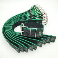 2" Wide Kennel Pack, Black Outer, Hot Green Inner and Stitch, Size 15-20"